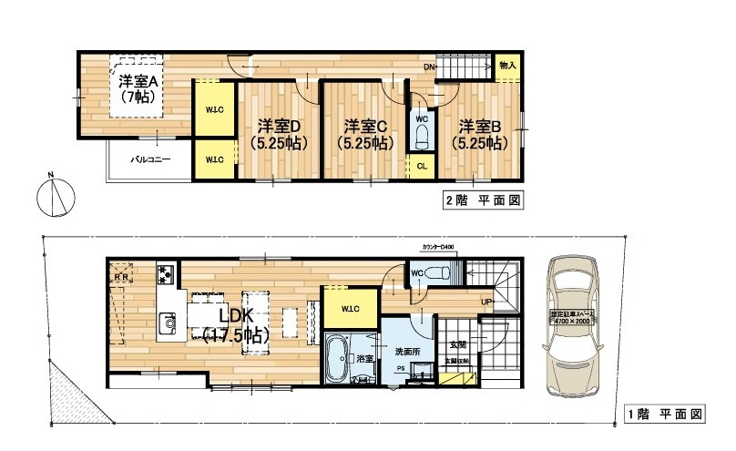 藤阪元町３丁目　新築一戸建ての間取り|間取り図はいかがですか？ご希望を叶える間取りですか？リビングの広さは？水回りの位置は？カウンターキッチン？など色々な情報が集約されています。弊社では資金計画・住宅ローンなどのご相談も承っております。