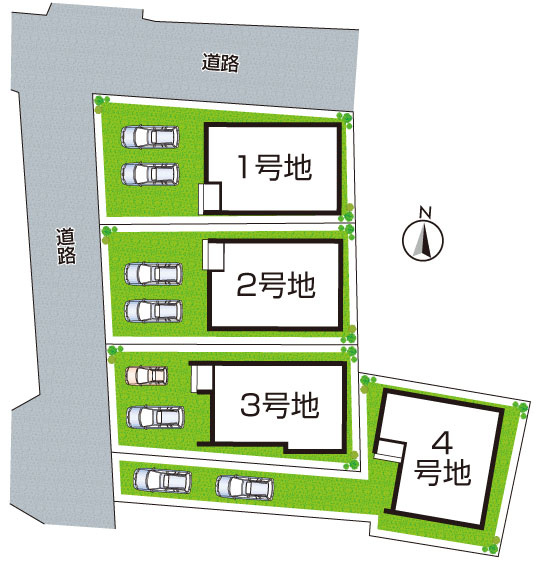 ★29(土)30(日)現地見学可能！★大津市別保　全4邸の区画図|全４区画