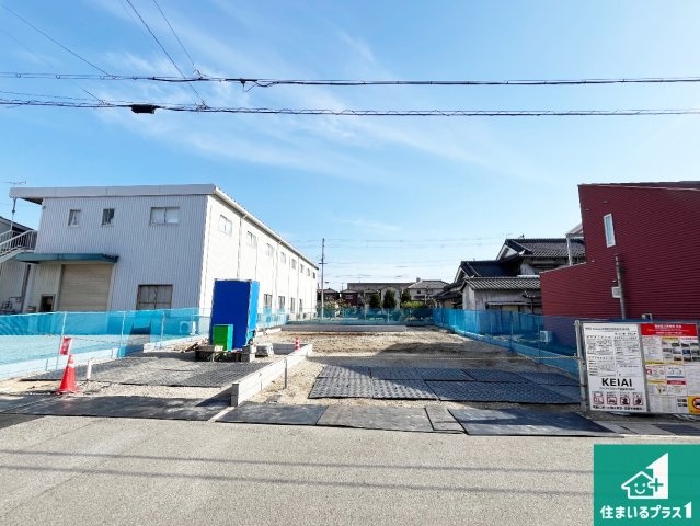 姫路市広畑区清水町　第1期　新築一戸建ての外観|周辺は落ち着いた街並みの住宅地！子育てがしやすい住環境です！まだ未完成ですが、現地でしかわからない事もございます。是非一度ご覧ください。
