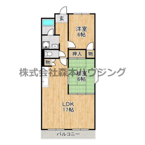 【間取り】 | 　サンハイツ寝屋川