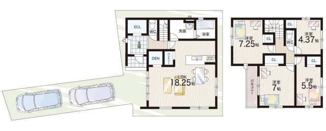 ★大津市別保　第1期　新築一戸建ての間取り|4号地