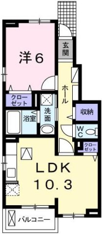 シーズンズ　コンフォートⅠの間取り