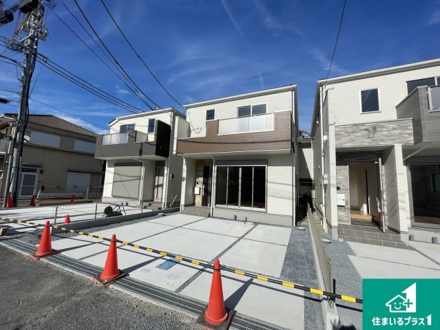 大津市別保　第1期　新築一戸建ての外観|周辺は落ち着いた街並みの住宅地！子育てがしやすい住環境です！気になることがありましたら、お気軽にお問い合わせください！