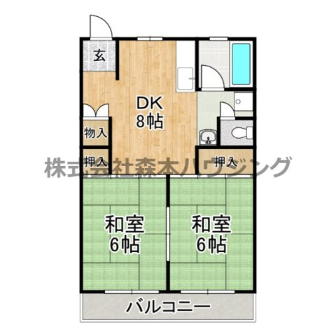 【間取り】 | 　にしまちハイツ
