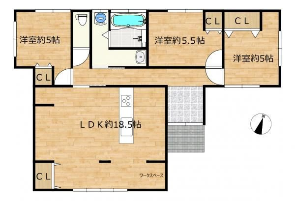 【間取り】 | 嘉麻市山野　中古一戸建☆仲介手数料無料☆