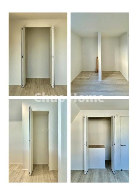 葛飾区亀有4丁目新築分譲住宅の収納|居室にはクローゼットを完備し、自由度の高い家具の配置が叶うシンプルな空間です。お子様の成長と必要になる子供部屋を与えるにはぴったりの間取りですね。