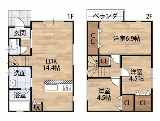 シアラ粟III・デザイナーズ戸建賃貸・95061の画像