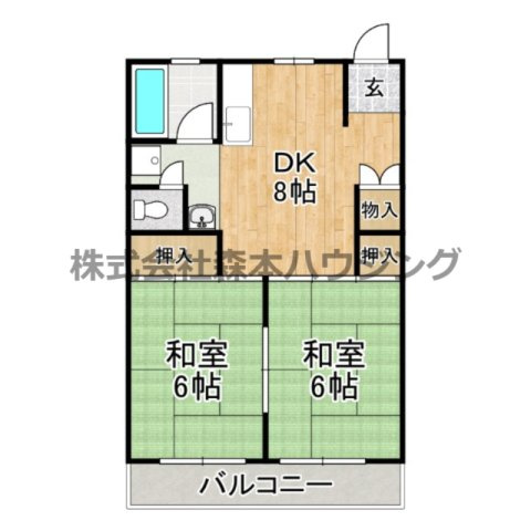【間取り】 | 　にしまちハイツ