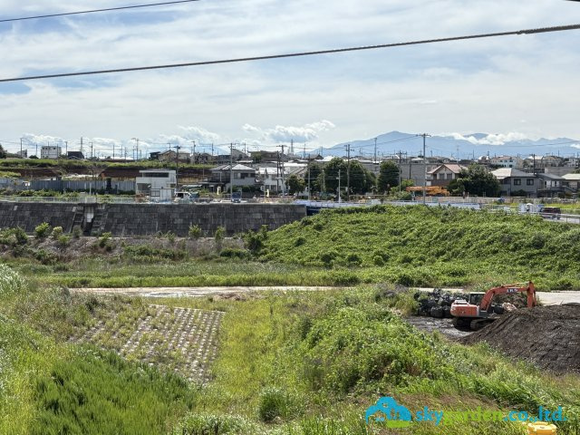 藤沢市下土棚2期　新築戸建　全１棟の展望|撮影時は雲がかかってますが、富士山が見えます
