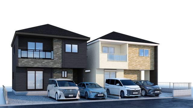 加古川町河原2号棟の外観パース|2026年6月完成予定