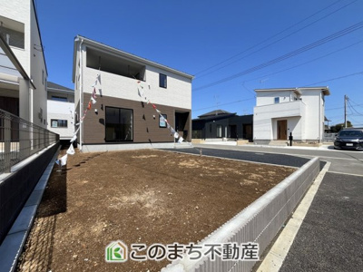 【庭】 | CRADLE GARDEN小山市横倉第4　1期 | 大きなお庭でご家族や友人を招いてＢＢＱもできますね！お子様の水遊びにもぴったりです☆
