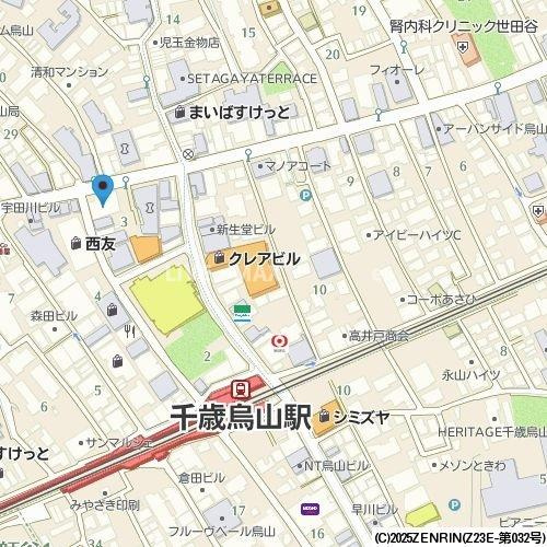 【地図】ミール千歳烏山