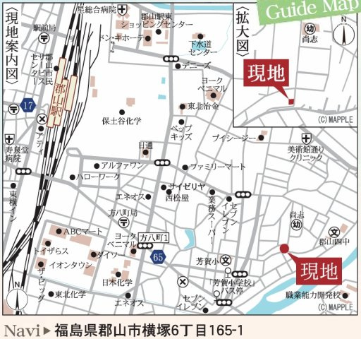 郡山市横塚6丁目　　　　１号棟　　　芳賀小学校、郡山第4中学区　のその他|案内図