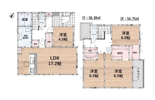 福岡市南区花畑1丁目第4-1棟（1号棟）の間取り