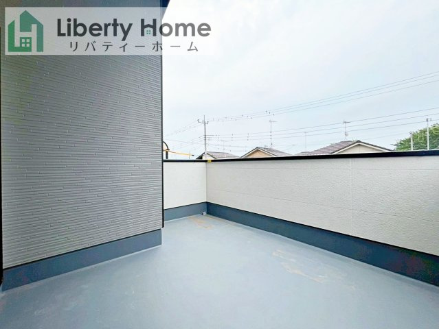 牛久市中央5期　新築戸建のバルコニー