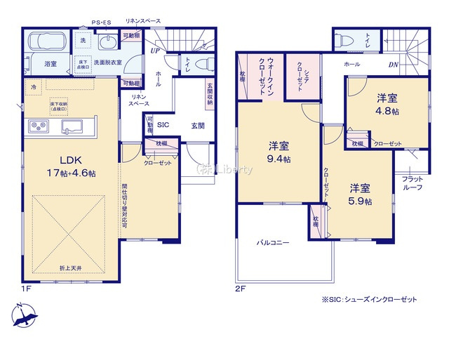 牛久市中央5期　新築戸建の間取り