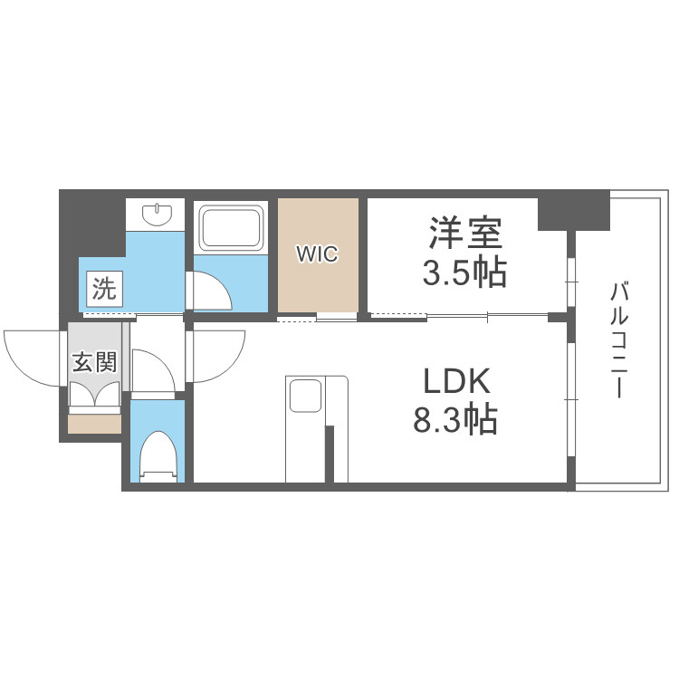 リヴェント難波ウエストの間取り