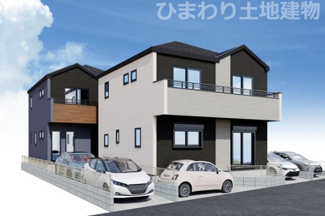 【外観】 | 平塚市袖ケ浜  2号棟 4期 | １・２号棟イメージパース（完成時に現況と異なる場合は現況優先となります）