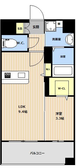 VALENTIA天神東の間取り