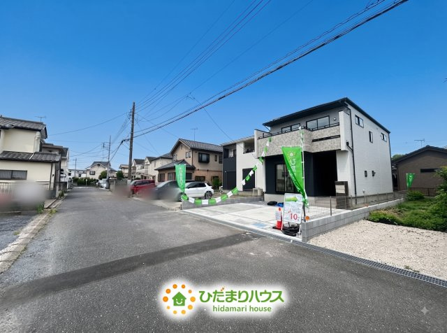 久喜市青葉５丁目　新築一戸建ての前面道路含む現地写真|南道路に面しているので日当たり良好☆光が差し込む明るい暮らしが可能です(^^)/