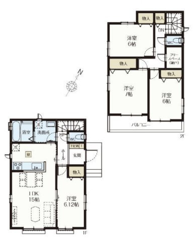 北本市宮内2期〈3工期〉　新築戸建　全6棟　Q号棟の画像
