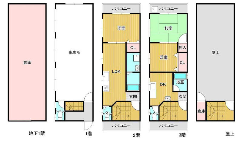 大阪市都島区高倉町1棟売りマンション【本多マンション】の間取り
