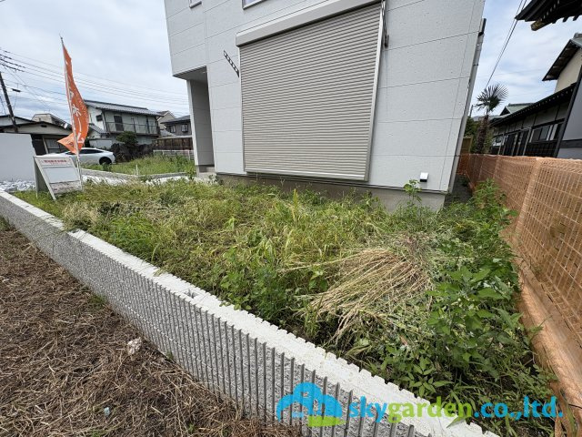 高座郡寒川町小谷三丁目　新築戸建　B号棟の庭|嬉しい南庭