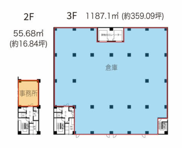 船橋市西浦３丁目の倉庫の間取り