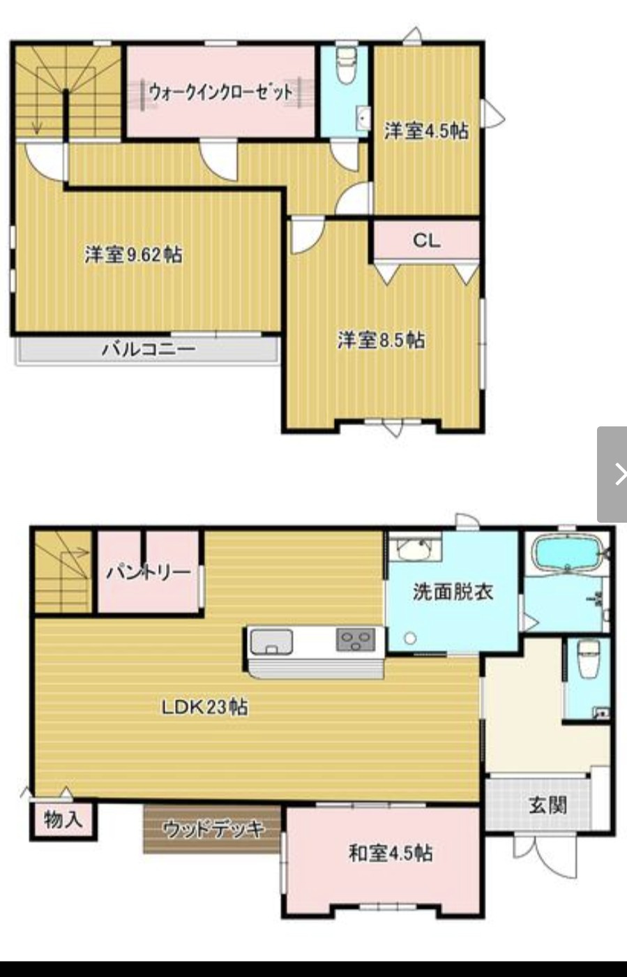 宇都宮市西川田本町３丁目　戸建の間取り
