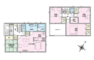 【間取り】 | 新築　新潟市江南区亀田中島　第3  Ⅰ期  1号 | 4LDK＋Sの間取り、駐車スペース3台可です('ω')ノ