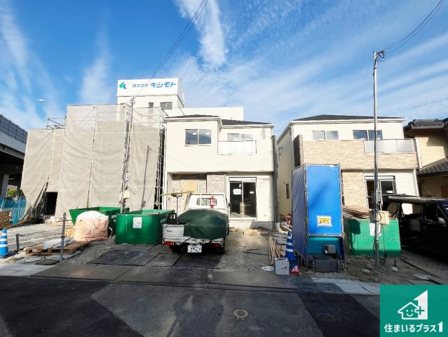 姫路市玉手　第1期　新築一戸建ての外観|周辺は落ち着いた街並みの住宅地！子育てがしやすい住環境です！まだ未完成ですが、現地でしかわからない事もございます。是非一度ご覧ください。