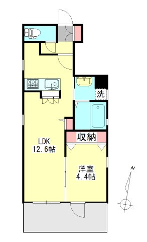 立川市柴崎町１丁目のアパートの間取り