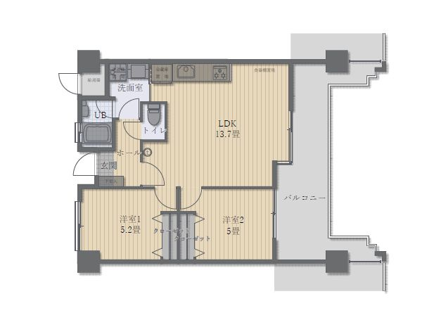 【間取り】 | ロワールマンション西公園ビューA棟☆仲介手数料無料☆