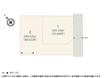 【区画図】 | 前面道路は交通量が少なく、自分のペースで入出庫が出来ます。周辺は住宅が多く落ち着いて過ごせます。