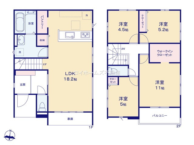 【間取り】 | 名古屋市熱田区野立町２丁目89『仲介料無料』新築戸建て | 1号棟