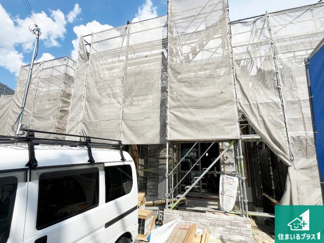姫路市玉手　第1期　新築一戸建ての外観|周辺は落ち着いた街並みの住宅地！子育てがしやすい住環境です！まだ未完成ですが、現地でしかわからない事もございます。是非一度ご覧ください。