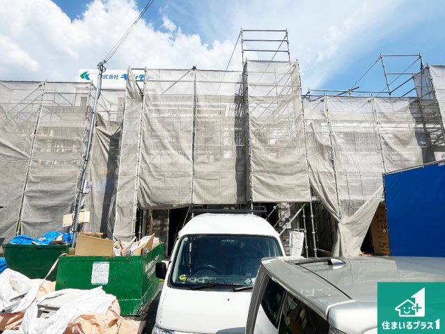 姫路市玉手　第1期　新築一戸建ての外観|周辺は落ち着いた街並みの住宅地！子育てがしやすい住環境です！まだ未完成ですが、現地でしかわからない事もございます。是非一度ご覧ください。