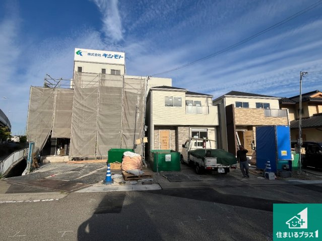 姫路市玉手　第1期　新築一戸建ての外観|周辺は落ち着いた街並みの住宅地！子育てがしやすい住環境です！まだ未完成ですが、現地でしかわからない事もございます。是非一度ご覧ください。