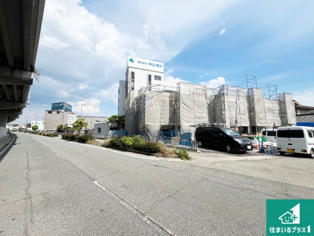 姫路市玉手　第1期　新築一戸建ての前面道路含む現地写真|周辺は落ち着いた街並みの住宅地！子育てがしやすい住環境です！まだ未完成ですが、現地でしかわからない事もございます。是非一度ご覧ください。