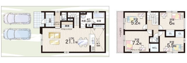 姫路市玉手　第1期　新築一戸建ての間取り|３号地