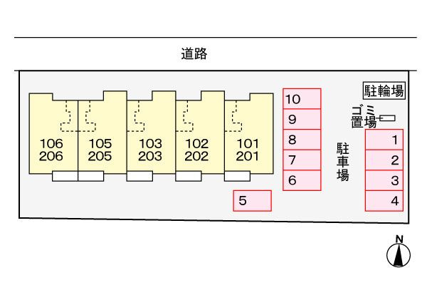 フェリオ　Ⅱの駐車場