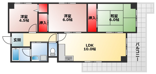 【間取り】 | グランディール和泉