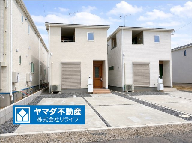 リーブルファイン　岐阜市西川手　全4区画分譲の外観|■１号棟
■YAMADA電機の　ヤマダ不動産　株式会社リライフ　岐阜店■
省エネ・耐震性◎の一建設の家。　
日本の風土に調和する木造軸組工法。フラット３５はＳＡを取得！１０年間の金利優遇あり！　