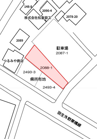 加須市旗井・売地の土地図