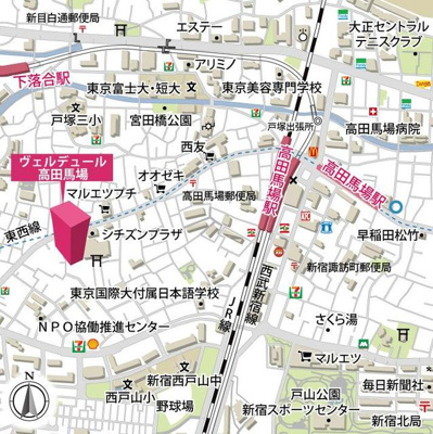 【地図】 | ヴェルデュール高田馬場
