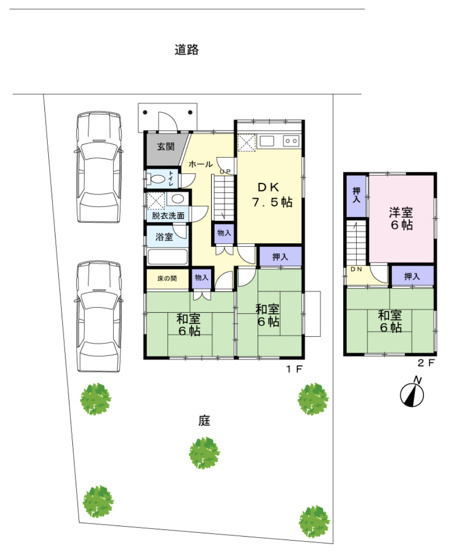 【間取り】 | 北本市二ツ家2丁目　中古戸建　