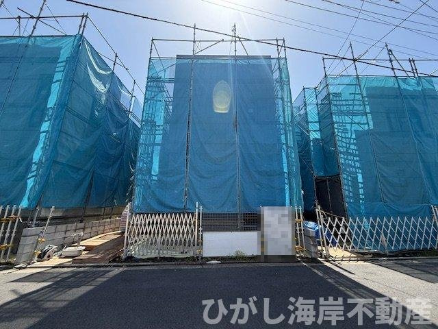 茅ケ崎市柳島海岸　新築戸建　全19区画の外観|4月11日撮影　建築中　現地外観