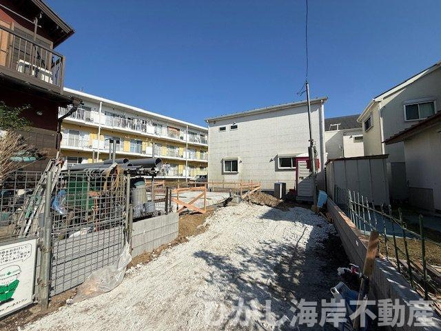 茅ケ崎市甘沼　新築戸建の外観|4月16日撮影　建築中　現地外観