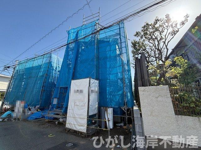 藤沢市辻堂太平台１丁目　新築戸建の外観|4月11日撮影　建築中　現地外観