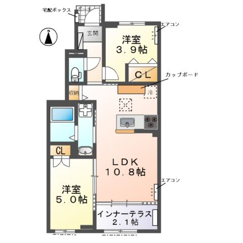 ウェストビレッヂⅠの間取り